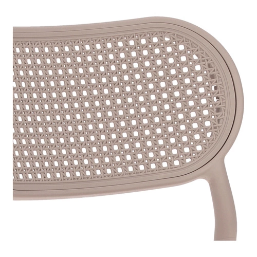 Zahradní židle Bilto taupe Intesi z polypropylenu, snadno čistitelná, stohovatelná boho