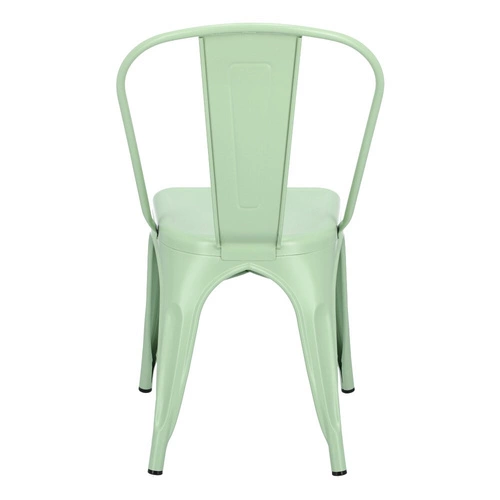 Kovová židle Paris zelená inspirovaná Tolixem do jídelny a kuchyně industriální styl D2.DESIGN