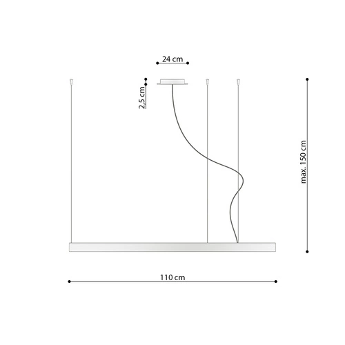 Lustr RIO 110 bílý LED 3000K