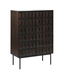 Vysoká komoda Latina bar s zásuvkami dub espresso do obývacího pokoje