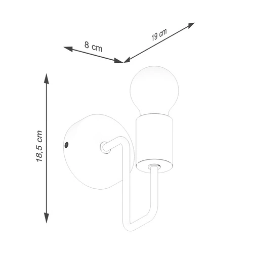 Nástěnné svítidlo loftové TIMBO černé s dřevem do obýváku a ložnice SOLLUX LIGHTING