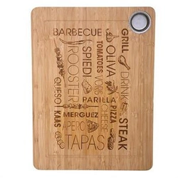 Bambusové prkénko na krájení 5five simply smart Word s drážkou do kuchyně 38x27,8 cm