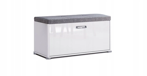 Botník s lavicí Bella Intesi bílý lesk, moderní do předsíně 90 cm