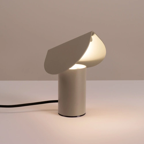 LED stolní lampa BISCUIT taupe moderní hliníková na psací stůl