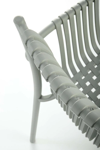 Zahradní plastová židle Nathan Intesi šedá, moderní, snadno čistitelná, stohovatelná