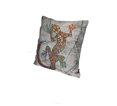 Dekorační sametový polštář LIZARD multicolor antialergický do obýváku 40x40 cm