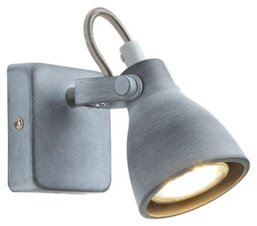 Nástěnná lampa Ash šedá matná moderní kovová nastavitelná do ložnice a obýváku CANDELLUX