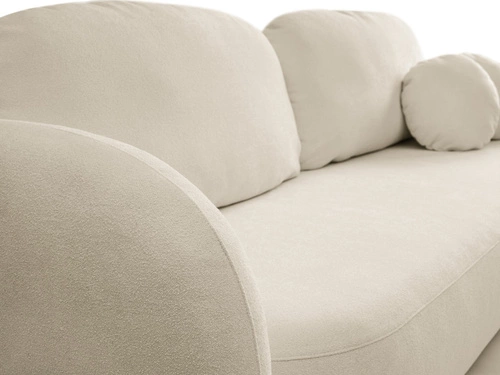 Rozkládací pohovka Salby 3místná s úložným prostorem a funkcí spaní béžová do obýváku