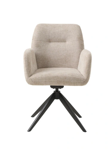 Otočná jídelní židle Roxana čalouněná s područkami