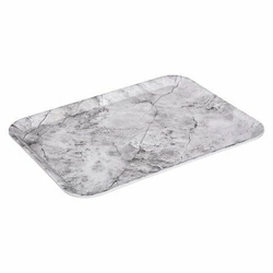 dekorativní obdélníkový podnos bílý mramor glamour na servírování 43x33 cm