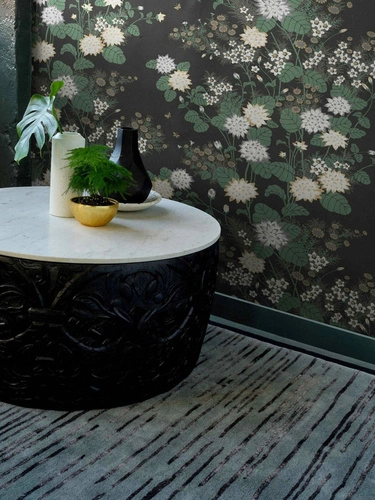 Vlněný moderní koberec do obýváku Slub Charcoal 250x350 šedý snadno čistitelný Florence