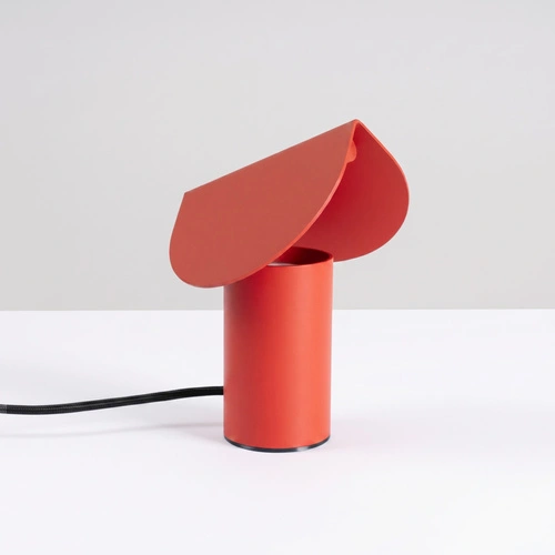 Moderní červená hliníková LED stolní lampa BISCUIT