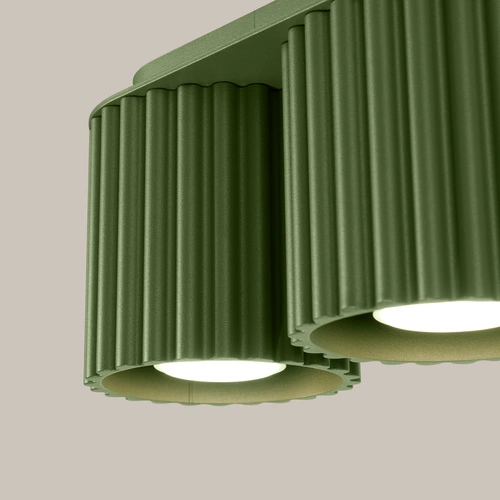 Moderní stropní svítidlo AURA 2 olivově zelené GU10 do obýváku a kuchyně