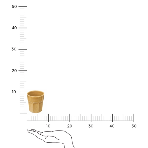 Keramický hrnek Roma 300 ml žlutý na kávu a čaj moderní odolný 5five