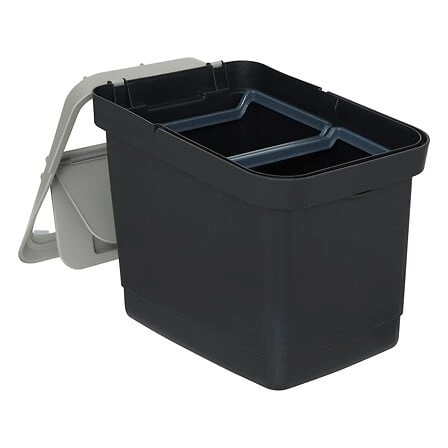 Moderní plastový odpadkový koš Slow 20l černý do kuchyně nebo kanceláře 5five