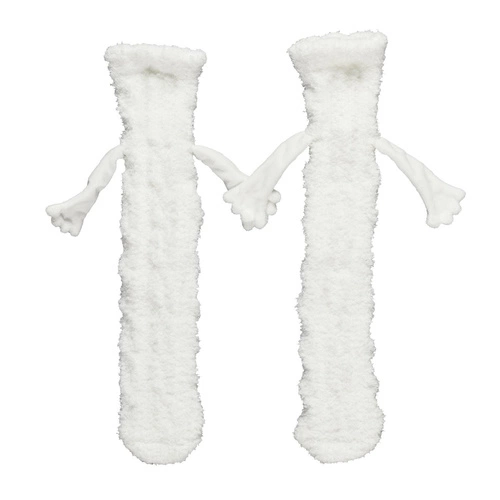 Ponožky s magnetickými tlapkami bílé