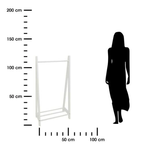 Dětský stojanový věšák na oblečení bílý s policí Atmosphera moderní do dětského pokoje