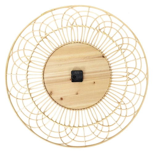 Dřevěné nástěnné hodiny boho Boho Mauu Intesi 70 cm moderní hodiny do obýváku