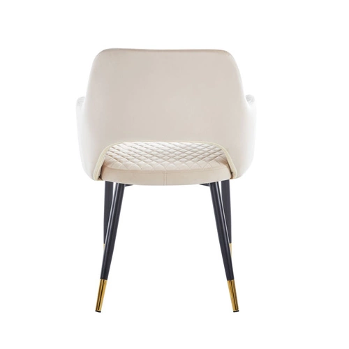 Čalouněná jídelní židle Olivia Velvet béžová s područkami moderní