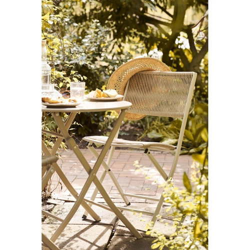 Zahradní bistro set Arcas taupe kovový na terasu 2 židle a stůl