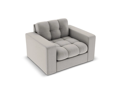 Křeslo Justin Světle šedá strukturovaná tkanina