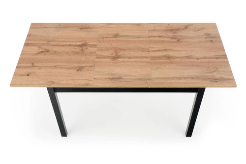 Rozkládací jídelní stůl Regie dub wotan černý moderní loft 124–168 cm Intesi