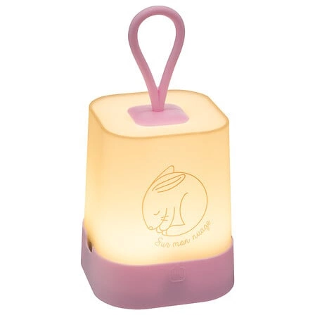Růžová noční lampička Atmosphera Veilleuse USB moderní nabíjecí do dětského pokoje