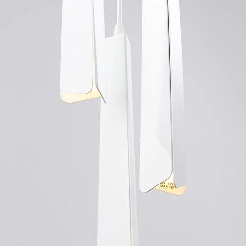 Závěsné svítidlo PRYSM 3P bílé skandinávský styl 3 světla do obýváku a nad kuchyňský ostrůvek