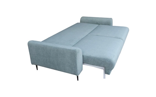 Rozkládací pohovka Ferrero 3místná skandinávská s funkcí spaní do obýváku modrá