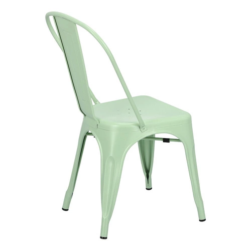 Kovová židle Paris zelená inspirovaná Tolixem do jídelny a kuchyně industriální styl D2.DESIGN