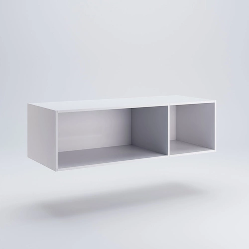 Třídveřový nástavec Flora v bílém lesku