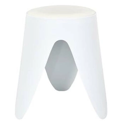 Čalouněná stolička Eve bílá do předsíně moderní stohovatelná 46 cm