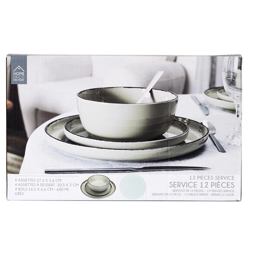 Moderní jídelní souprava Temp pro 4 osoby zelená keramická do jídelny