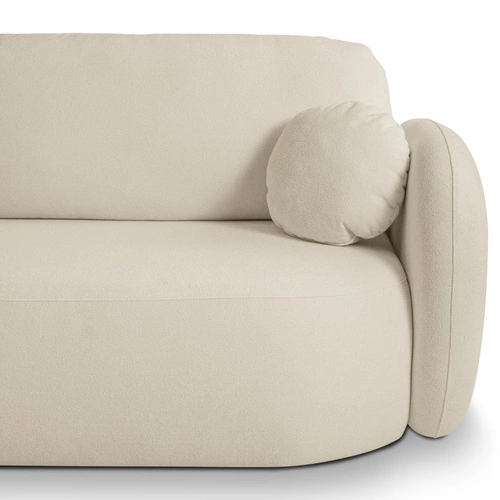 Rohová rozkládací pohovka levá Salby béžová moderní s úložným prostorem do obýváku