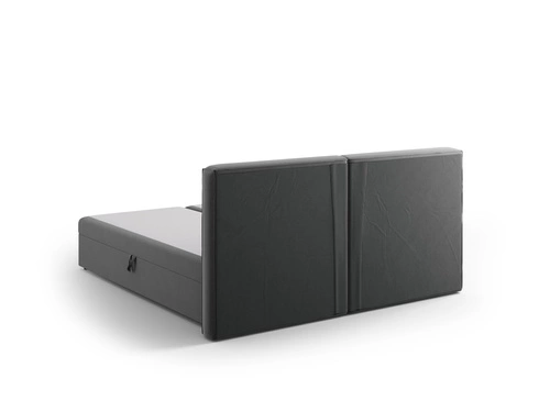 Čalouněná postel Jodie šedý samet 160x200 s úložným prostorem do ložnice glamour