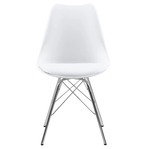 Jídelní židle Eris Actona bílá moderní z plastu snadno čistitelná