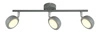 Stropní svítidlo 3x6W LED šedé 3000K