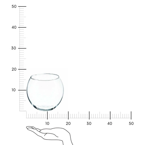 Váza koule prům. 15cm sklo průhledné