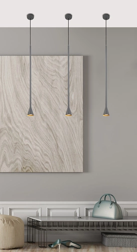 Závěsné svítidlo Tucson šedé kovové moderní jednoramenné do obýváku a jídelny