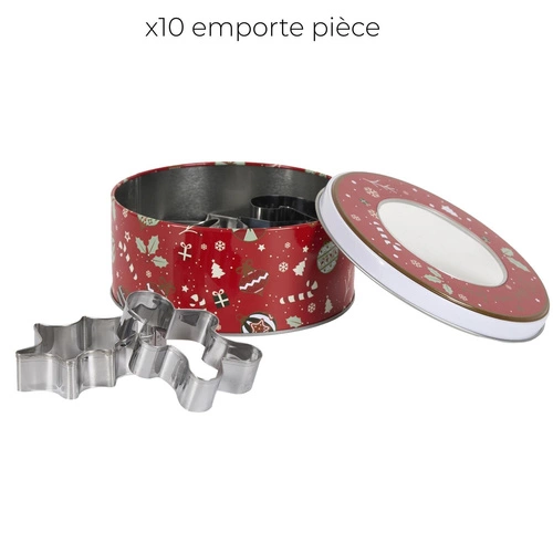 Sada Intesi kovových vánočních vykrajovátek v krabičce na pečení a zdobení