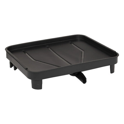 Odkapávač na nádobí 5five simply smart Black Edition černý kovový na pracovní desku s odtokem rozkládací