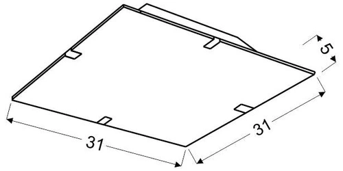 Stropní svítidlo Georgia 31x31 10W LED červená žlutá 6500K