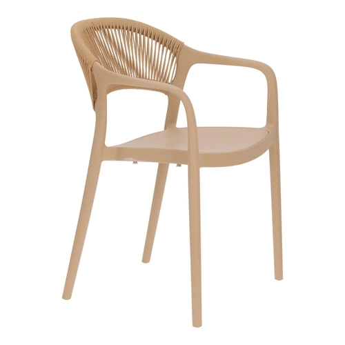 Zahradní židle Osma béžová Intesi z polypropylenu boho stohovatelná snadné čištění