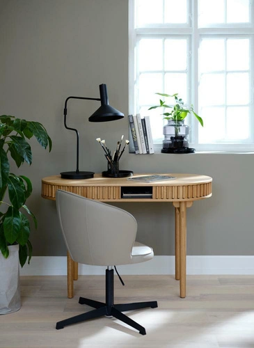 Psací stůl Carno dubový moderní pracovní 120 cm oválný UNIQUE