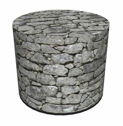 Okruglý taburet Castle Intesi multicolor moderní čalouněný do obýváku a ložnice 40 cm