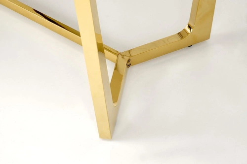 Jídelní stůl Rohs bílý mramor a zlatá 160x90 cm moderní glamour obdélníkový Intesi