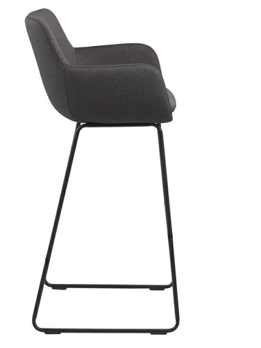 Čalouněný barový stolička s opěrkou Lisa Actona šedá glamour do kuchyně a jídelny 76 cm