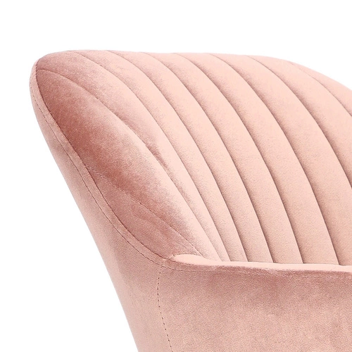 Jídelní židle Emilia sametová dusty rose s područkami glamour Actona