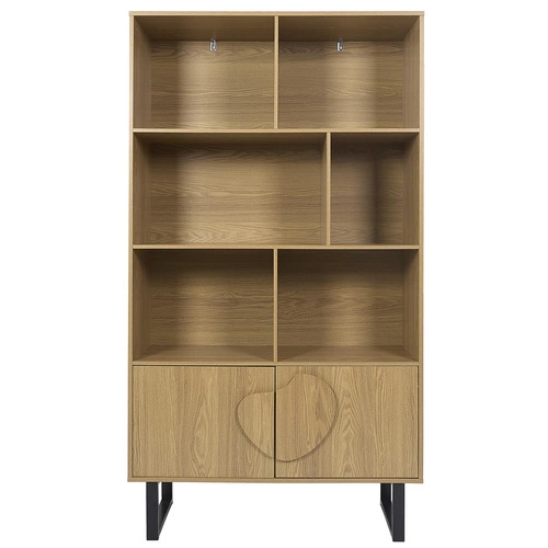 Knihovna Calypso přírodní loftová se skříňkou a policemi do obýváku Intesi 180x100 cm