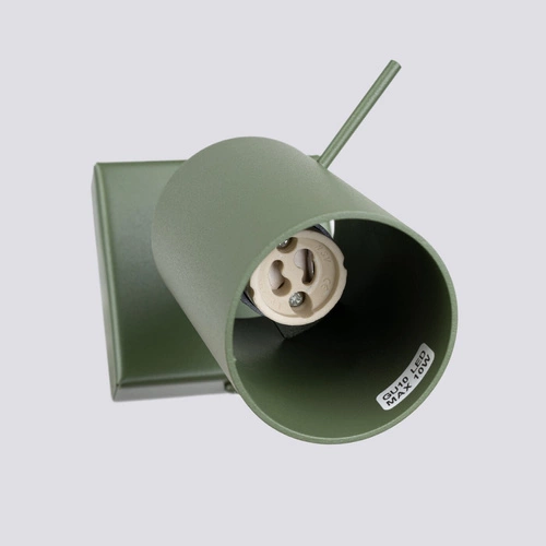 Nástěnné svítidlo RING moderní olivově zelené ocelové s nastavitelným stínidlem do obýváku SOLLUX